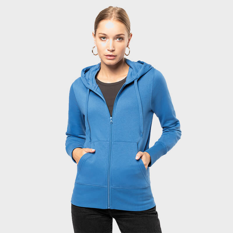Sweat-shirt zippé Femme Bio