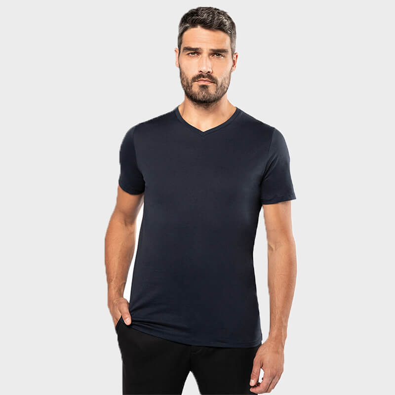 T-shirt col V Homme Supima