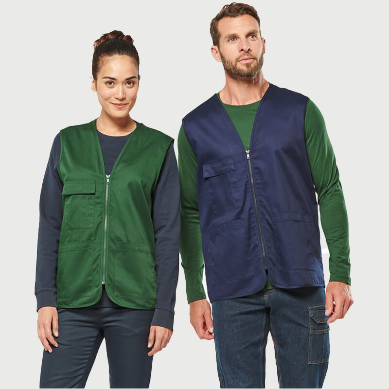 Gilet de travail en polycoton
