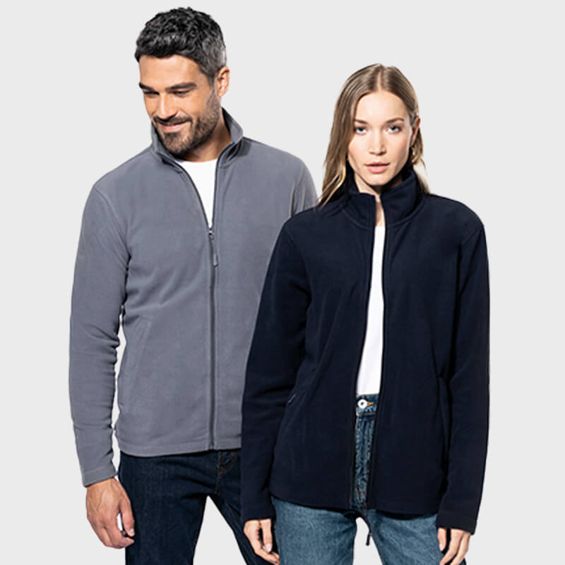 Veste micropolaire zippée unisexe
